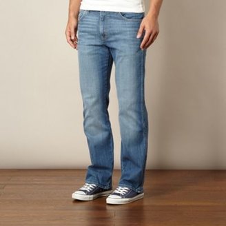 Wrangler Pittsboro wornbroke dark blue bootcut jeans