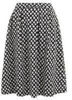Dorothy Perkins Womens Poppy Lux Black Clover Print Midi Skirt- Black