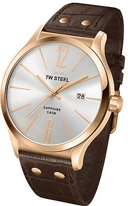 TW Steel Slim Line Rose-Gold Plated Stainless Steel Watch