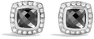 David Yurman Petite Albion Earrings with Hematine and Diamonds