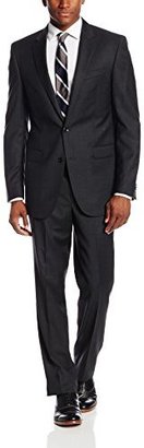 Kenneth Cole New York Men's Grey Minitex Two-Button Side-Vent Suit