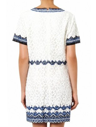 Sea Embroidered lace shift dress