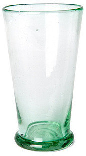 S/6 Handblown Highball Glasses,  Green