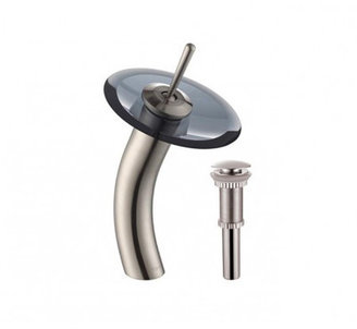 Kraus Single Hole Waterfall Faucet with Pop Up Drain