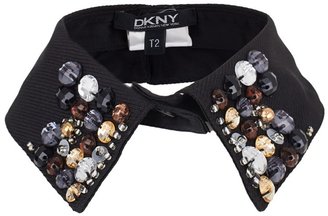 DKNY Black Jewelled Collar