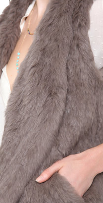 June Knit Fur Vest