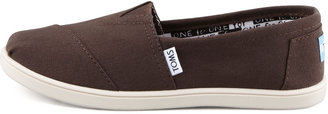 Toms Classic Canvas Slip-On, Chocolate, Youth