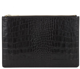 Whistles Small Shiny Croc Pouch