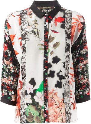 Roberto Cavalli floral paneled blouse