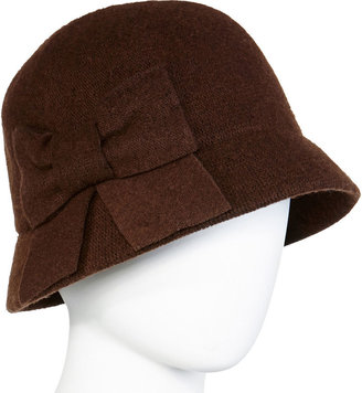 JCPenney August Hat Co. Inc. Brown Bow Cloche Hat