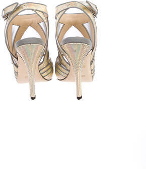Chrissie Morris Holographic Sandals