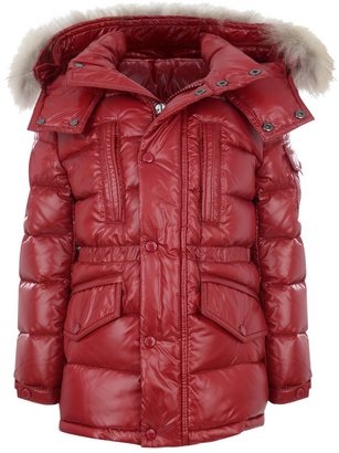 Moncler Red Down Padded 'Riviere' Coat