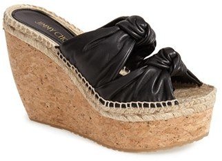 Jimmy Choo 'Priory' Knotted Double Band Wedge (Women)