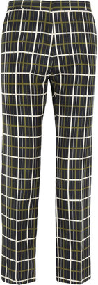 Marni Graphic Lines cotton-blend straight-leg pants