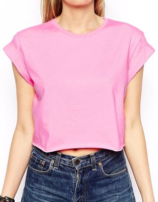ASOS Cropped Boyfriend T-Shirt with Roll Sleeve 2 Pack SAVE 20%