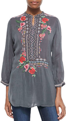 Johnny Was Collection Selina Embroidered Georgette Blouse