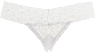 Charlotte Russe Corset-Back Lace Thong Panties
