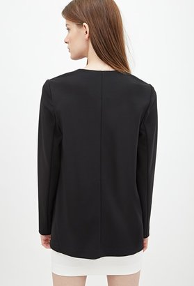 Forever 21 Collarless Double-Breasted Blazer
