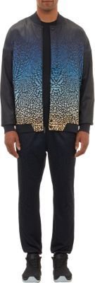 Barneys New York Westbrook XO x Jordan Elephant-Print Varsity Jacket
