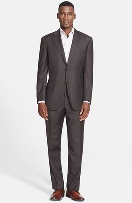 Canali Classic Fit Plaid Suit