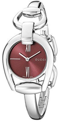 Gucci Women's YA139502 Horsebit Collection Analog Display Swiss Quartz Silver Watch