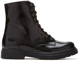 Forever 21 Faux Patent Leather Combat Boots