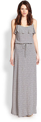 Soft Joie Striped Drawstring-Waist Maxi Dress