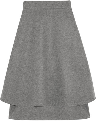 Vika Gazinskaya Layered wool-felt skirt