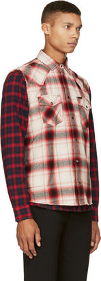 Diesel Red Contrasting Plaid S-Tor Shirt