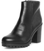 Dorothy Perkins Womens Black heeled Chelsea ankle boots- Black