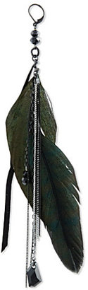 Maje Feather earrings with diamante