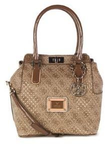 GUESS by Marciano 4483 Guess by Marciano Logo Embossed Satchel Bag