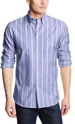 Façonnable Men's Multi Colored Striped Oxford Woven Shirt