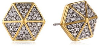 Juicy Couture Pave Hexagon Stud Earrings