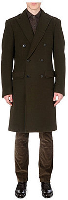 Ralph Lauren Black Label Peak-lapel wool overcoat Green