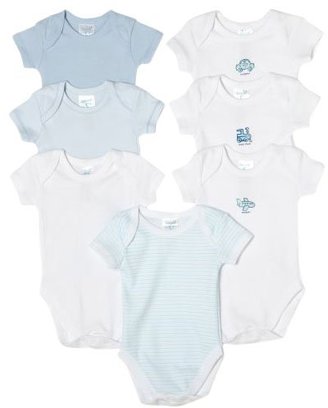 SpaSilk 7 Pack S/S Bodysuits (Baby) - Boy Assorted-Preemie