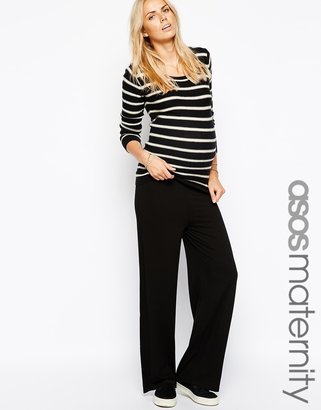 ASOS Maternity Exclusive Lounge Pants With Fold Over - Black