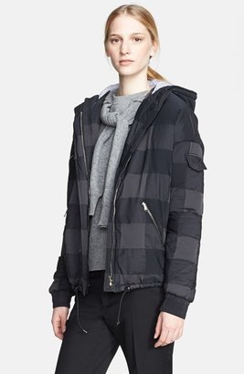 Band Of Outsiders Plaid Hooded Puffer Jacket