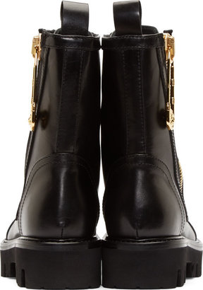 Versus Black Safety Pin Combat Boots