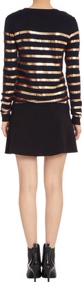 Barneys New York Sequin-Stripe Sweater