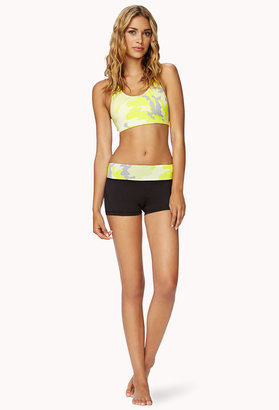 Forever 21 Neon Camo Workout Shorts