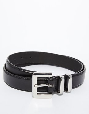 ASOS Smart Belt with Metal Keepers - Black