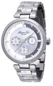 Kenneth Cole Stainless Steel Case White Mother Of Pearl Dial Bracelet Ladies Watch