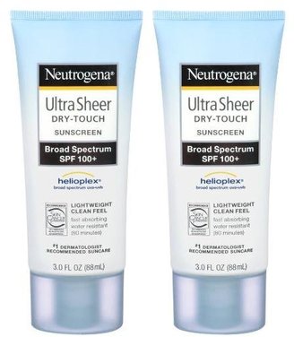 Neutrogena Ultra Sheer Sunscreen SPF 100+, 3oz, 2pk