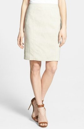 Halogen Linen Blend Pencil Skirt (Regular & Petite)