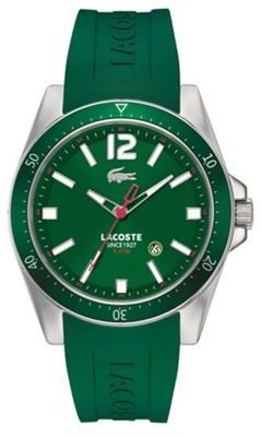 Lacoste Men's green branded rubber strap watch