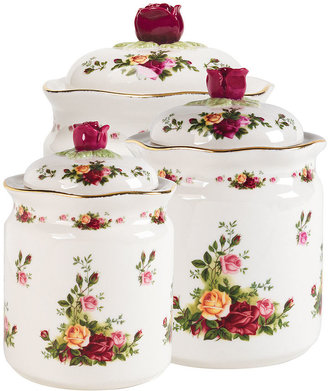 Royal Albert Old Country Roses Set of 3 Canisters