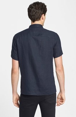 Michael Kors Short Sleeve Linen Sport Shirt