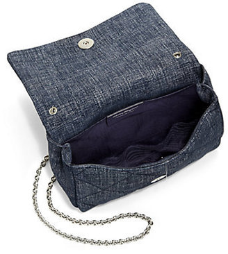 Ferragamo Vara Quilted Denim-Effect-Leather Crossbody Bag