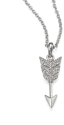 Jade Jagger Diamond & Sterling Silver Small Arrow Pendant Necklace